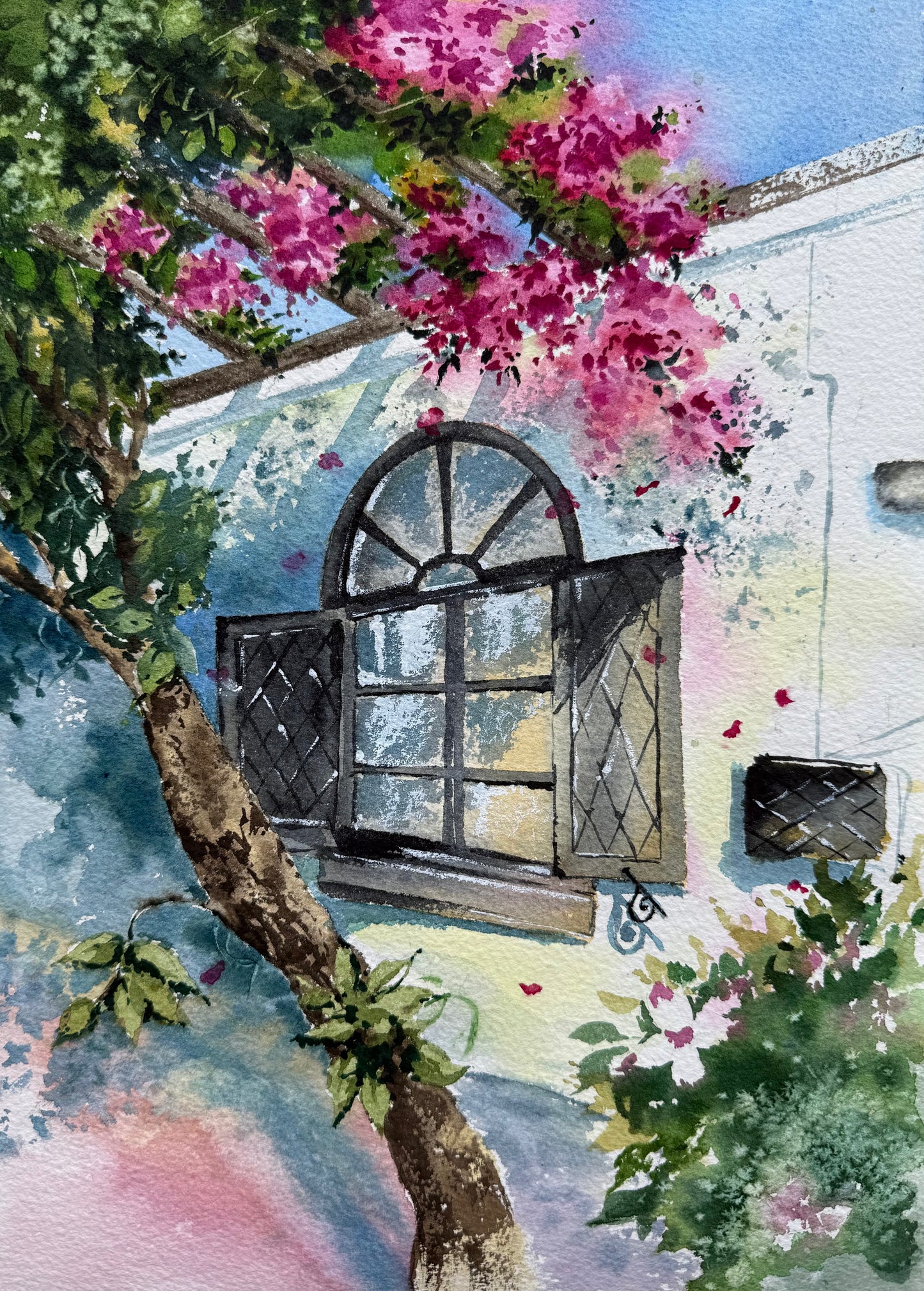 Bougainvillea Light (Original watercolor)